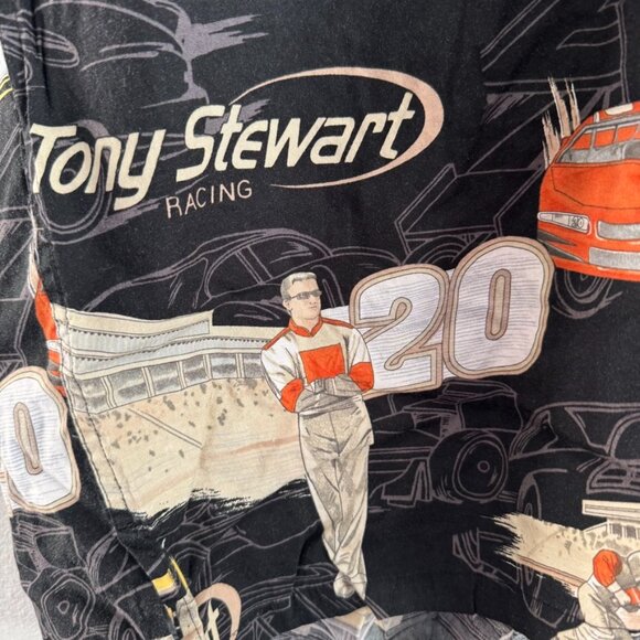 Vintage Tony Stewart Racing Hawaiian Button-Up Shirt Size XL - Picture 2 of 4